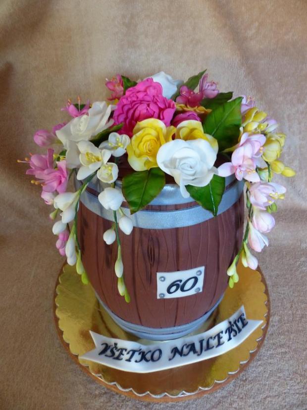 sud s kvetmi, torta, Netradičné torty sud s kvetmi, torta, Netradičné torty, Anna Š., 1