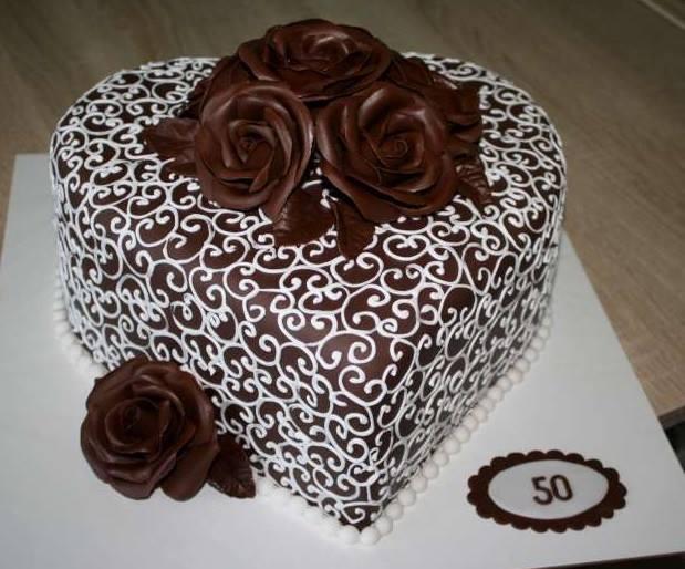Ornamentové srdiečko, torta, Narodeninové torty Ornamentové srdiečko, torta, Narodeninové torty, stanula, 1