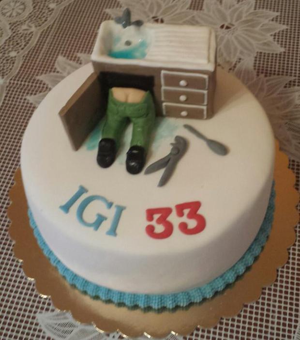 inštalatér, torta, Narodeninové torty, MK martina, 1