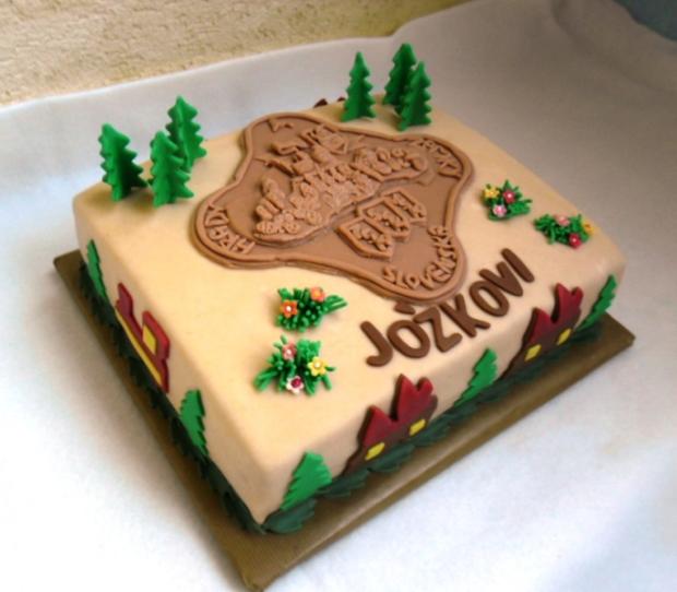 Torta s tématickým odznakom Hrady a zámky Slovenska, torta, Narodeninové torty, Lubica67, 1