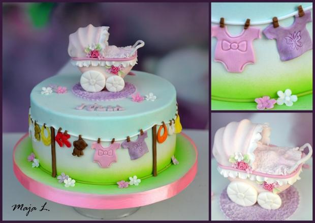 krstinová s kočíkom, torta, Torty na krstiny krstinová s kočíkom, torta, Torty na krstiny, mayaL30, 1