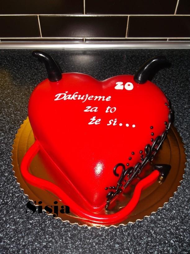 Čertík k "20" tke, torta, Narodeninové torty, Sisja, 1