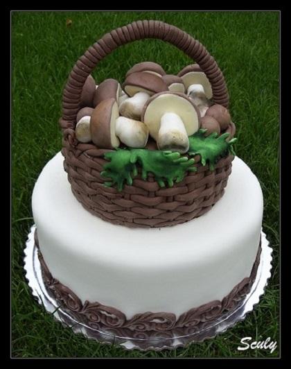 hríbiky, torta, Narodeninové torty hríbiky, torta, Narodeninové torty, Sculy, 1