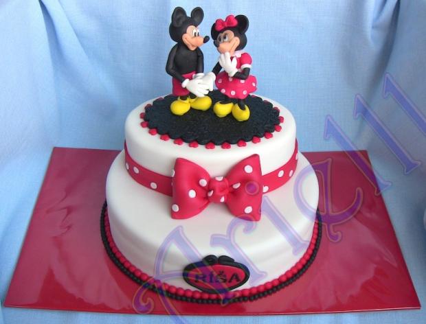 Mickey Mouse a Minnie s mašlí, torta, Rozprávkové torty Mickey Mouse a Minnie s mašlí, torta, Rozprávkové torty, Arielll, 1