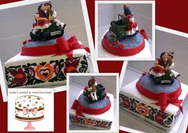 Svadobná na ľudovú nôtu, torta, Svadobné torty, Janka.Bj, 1
