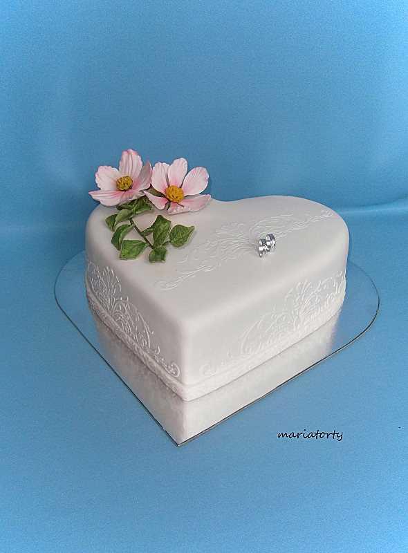 svadobné srdce, torta, Svadobné torty svadobné srdce, torta, Svadobné torty, maria285, 1