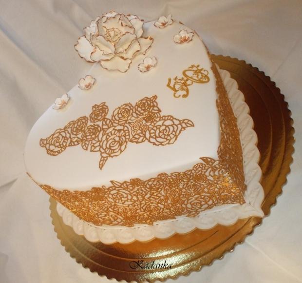 Do daru na 50-tku v zlato bileom, torta, Narodeninové torty Do daru na 50-tku v zlato bileom, torta, Narodeninové torty, Kadanka, 1