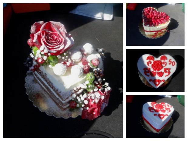 Srdiečka k 50-ke, torta, Narodeninové torty Srdiečka k 50-ke, torta, Narodeninové torty, anna.molly, 1