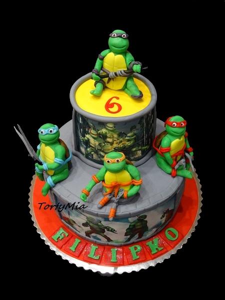 Ninja korytnačky, torta, Rozprávkové torty, TortyMia, 1