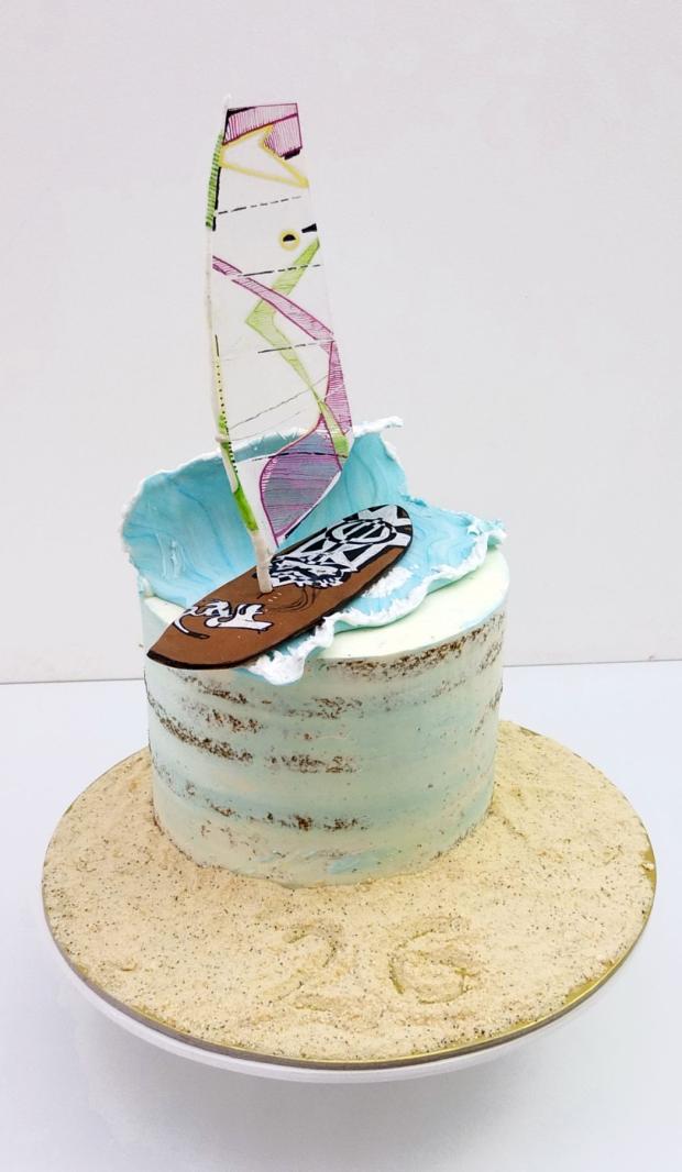 Tortička s windurfistom, na pripomenutie krásnych letných dni :), torta, Športové torty Tortička s windurfistom, na pripomenutie krásnych letných dni :), torta, Športové torty, SWEETarchitect, 3
