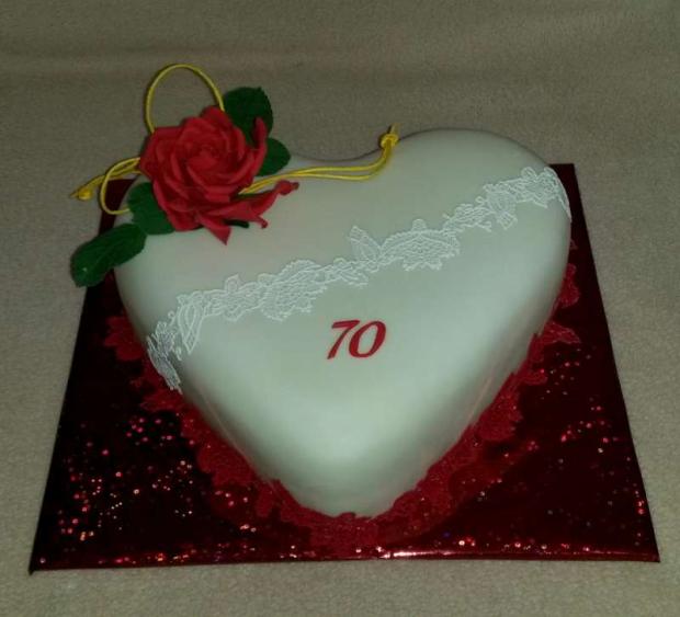 Srdce k 70, torta, Narodeninové torty, ZuzkaM, 1