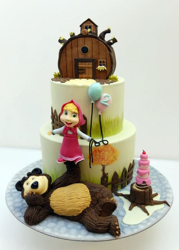 Tortička z rozprávky Máša a medveď, torta, Rozprávkové torty Tortička z rozprávky Máša a medveď, torta, Rozprávkové torty, SWEETarchitect, 3
