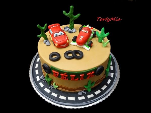 McQueen , torta, Torty autíčka, vláčiky, TortyMia, 1