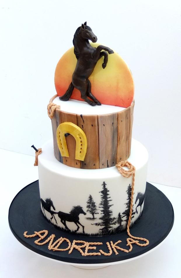 Koniky pri západe slnka, torta, Torty so zvieratkami Koniky pri západe slnka, torta, Torty so zvieratkami, SWEETarchitect, 3