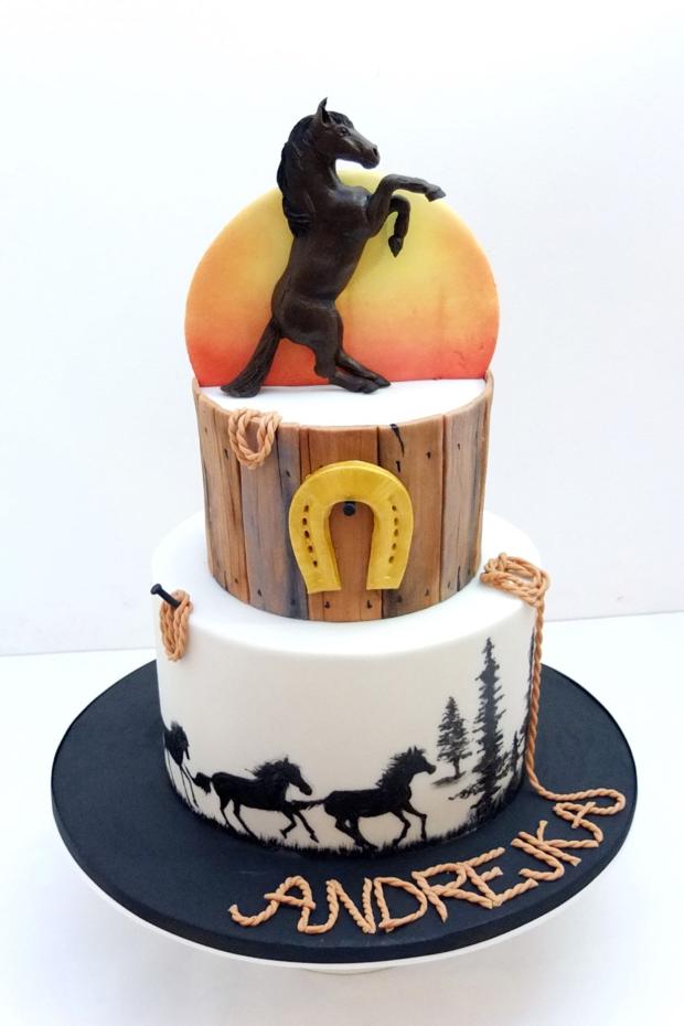 Koniky pri západe slnka, torta, Torty so zvieratkami Koniky pri západe slnka, torta, Torty so zvieratkami, SWEETarchitect, 4
