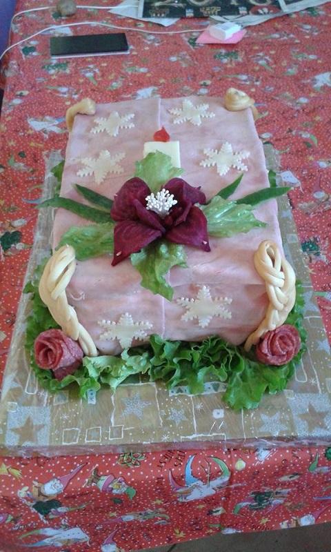 Slaná vianočná, torta, Slané torty, lajana, 2