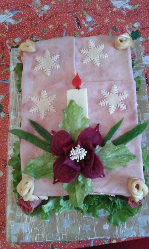 Slaná vianočná, torta, Slané torty, lajana, 1