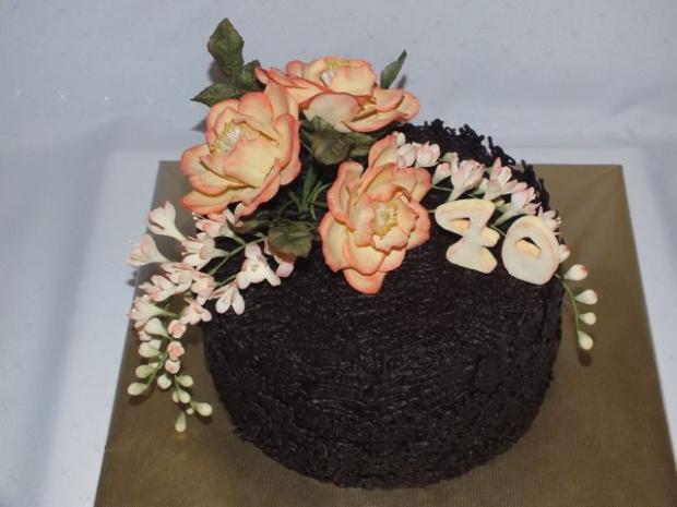 čokoládová s ružami a fréziami, torta, Čokoládové torty, andreao, 1