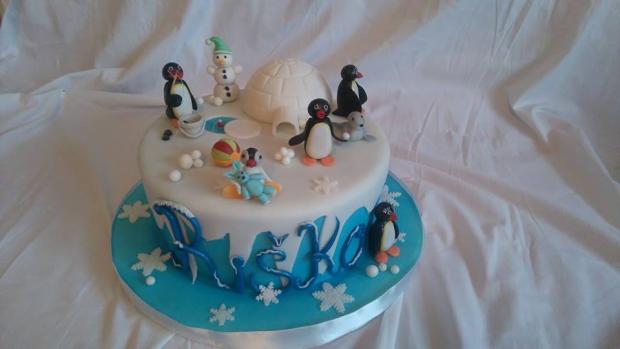 Pingu, torta, Rozprávkové torty, Blacksun, 1