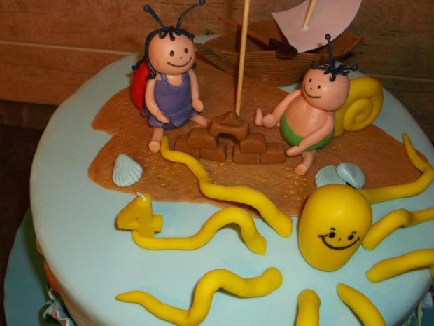 Bogyó és Babóca na pláži :), torta, Rozprávkové torty, janinka1122, 2