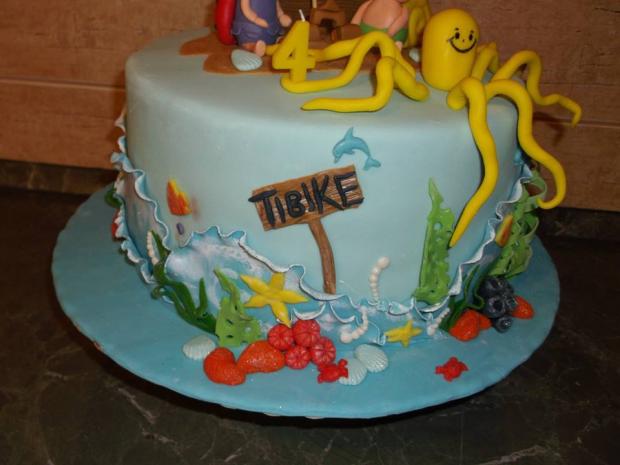 Bogyó és Babóca na pláži :), torta, Rozprávkové torty, janinka1122, 4