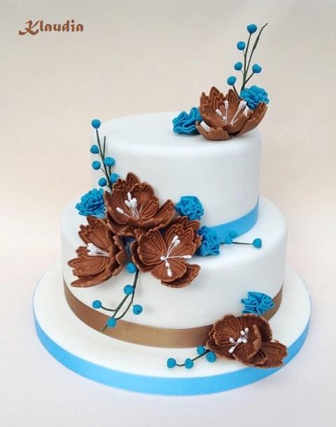 modro hnedá , torta, Narodeninové torty, TORTY Klaudia, 1
