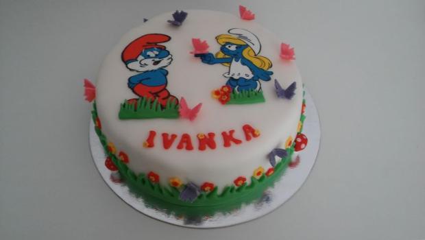 Šmolkovia, torta, Rozprávkové torty, govinda, 1