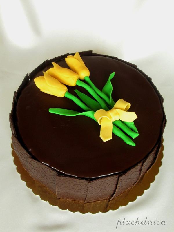 Narodeninová s tulipánmi, torta, Čokoládové torty, plachetnica, 1