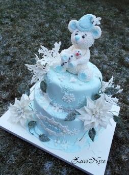 ..zimná krstinová.., torta, Torty na krstiny ..zimná krstinová.., torta, Torty na krstiny, ZuziNyx, 2