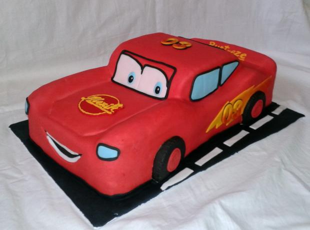 autíčko Mcqueen, torta, Torty autíčka, vláčiky, janulka01, 1