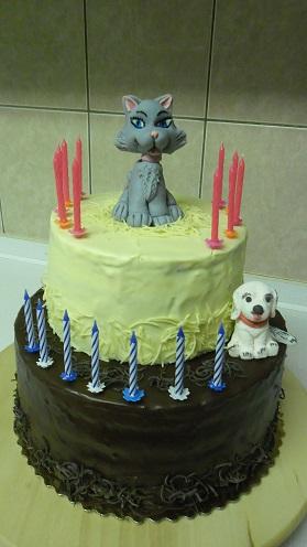 čokoládová biela+tmavá, torta, Čokoládové torty, Ivka29, 1