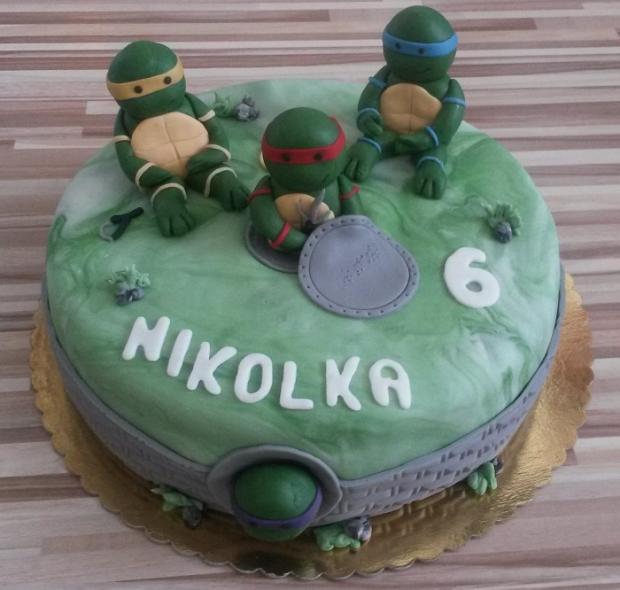 Turtlles korytnačky, torta, Rozprávkové torty, KatarínaBA, 1