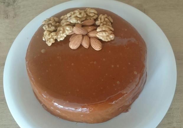 Mandlovo karamelovo karamelova bez muky, torta, Narodeninové torty, Torty bez muky, 1