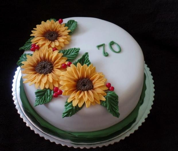 so slnečnicami, torta, Narodeninové torty so slnečnicami, torta, Narodeninové torty, Mirka02, 1