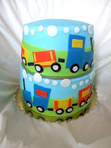 Vláčiková, torta, Torty autíčka, vláčiky, plachetnica, 1