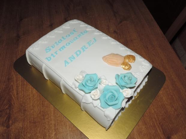 kniha na birmovku, torta, Torty na cirkevné sviatky, luluhs, 1