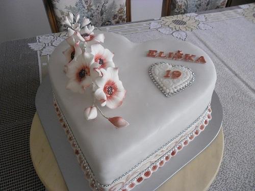 jemne ružové srdce, torta, Narodeninové torty, Ivka29, 1