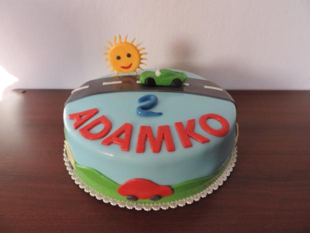 s autíčkom, torta, Torty autíčka, vláčiky, luluhs, 1