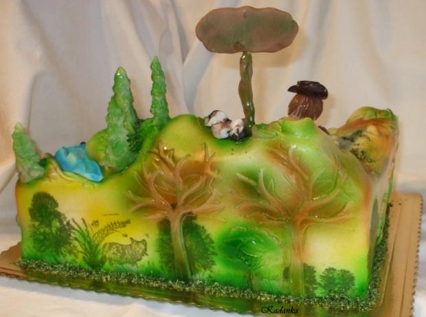 Niečo z prírody "Ľudoškov revír", torta, Narodeninové torty Niečo z prírody "Ľudoškov revír", torta, Narodeninové torty, Kadanka, 2
