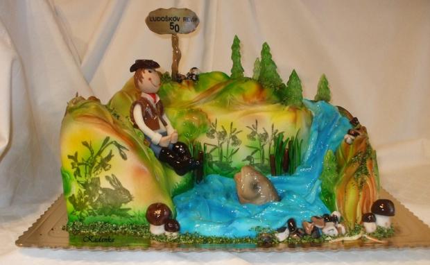 Niečo z prírody "Ľudoškov revír", torta, Narodeninové torty Niečo z prírody "Ľudoškov revír", torta, Narodeninové torty, Kadanka, 1