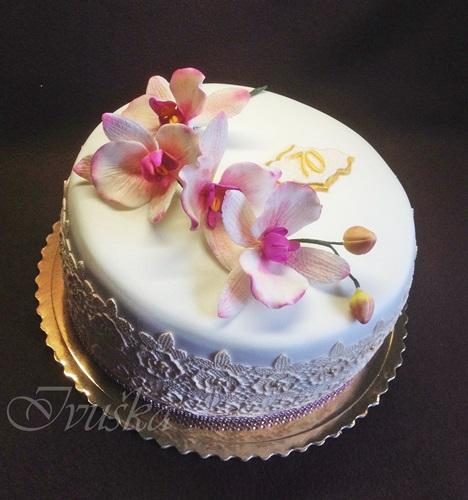 s orchideou, torta, Narodeninové torty, likerik, 1