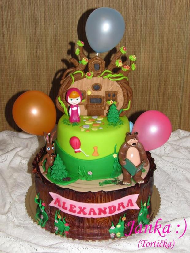 Máša a medveď, torta, Rozprávkové torty, -TORTICKA-, 1