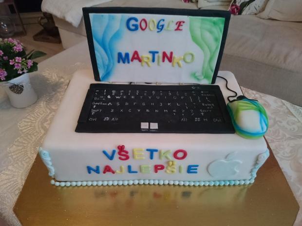 S notebookom, torta, Narodeninové torty, Blacksun, 1