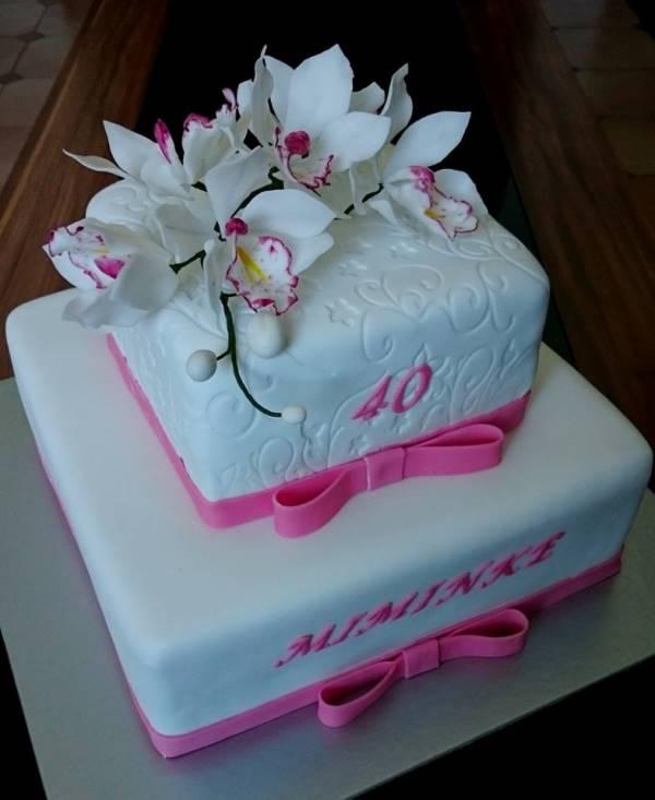 S orchideami, torta, Narodeninové torty, KatkaRF, 1