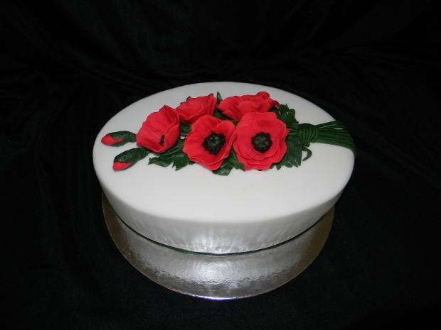 ovál s divým makom, torta, Narodeninové torty, akinom, 1