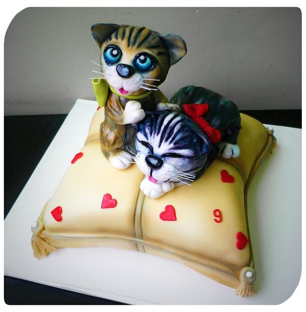 vankušik s mačičkami , torta, Torty so zvieratkami vankušik s mačičkami , torta, Torty so zvieratkami, Danielita13, 1