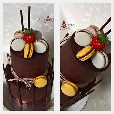 Čokoládová s makrónkami, torta, Čokoládové torty Čokoládová s makrónkami, torta, Čokoládové torty, Tortolandia.sk, 1