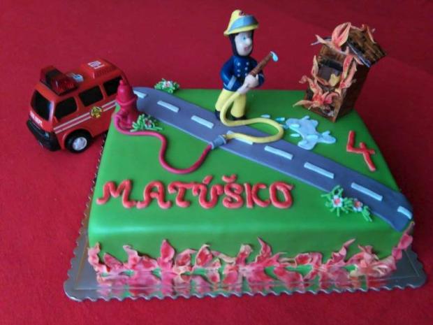 požiarnik Sam, torta, Rozprávkové torty, majjja, 1