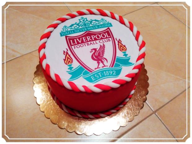 Futbalová Liverpool, torta, Narodeninové torty, dakota14, 1