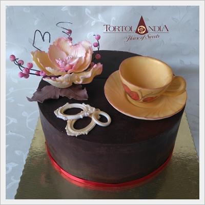 Čokoládová s maľovanou šálkou, torta, Čokoládové torty Čokoládová s maľovanou šálkou, torta, Čokoládové torty, Tortolandia.sk, 2